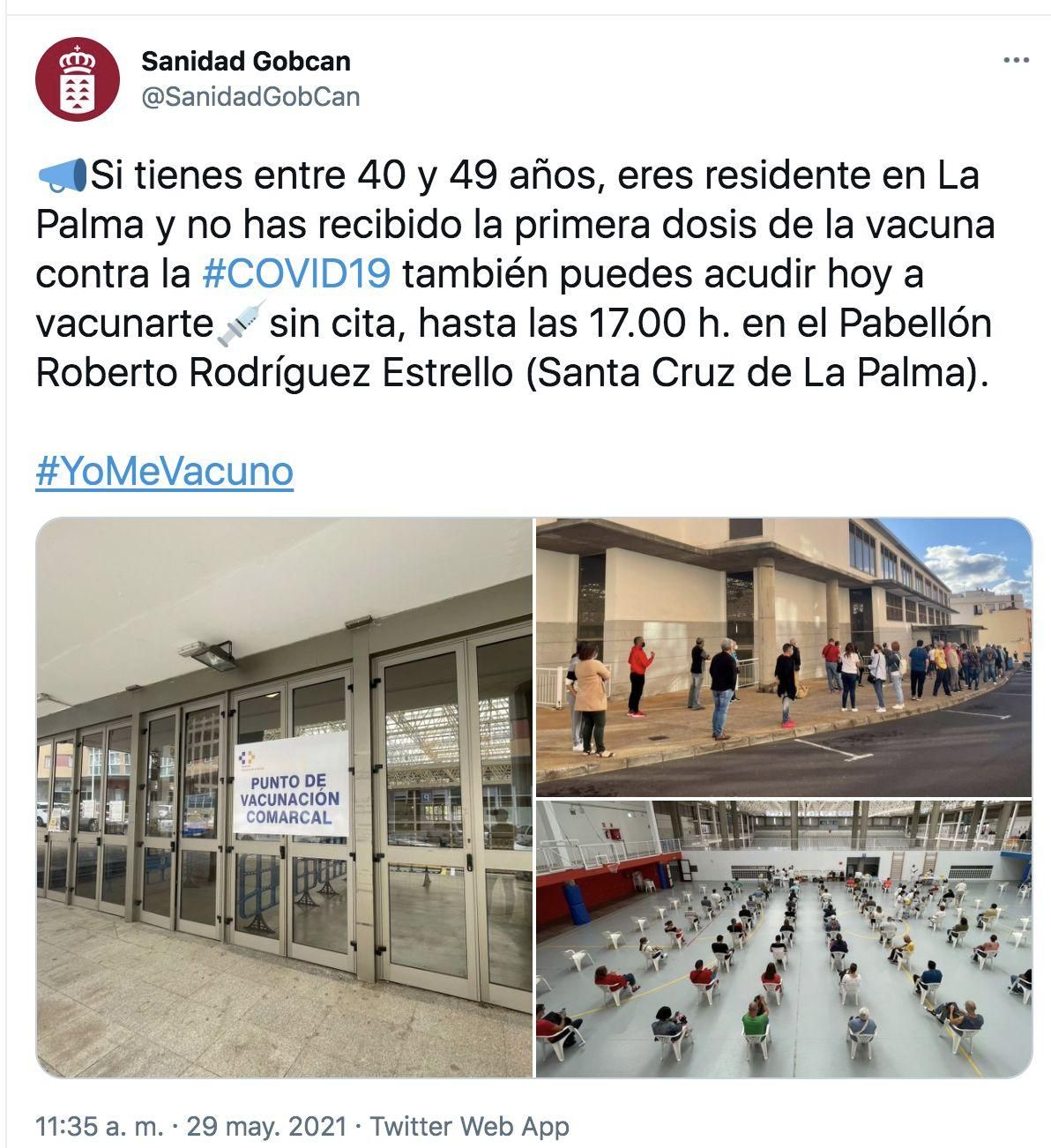 Twitter de Sanidad