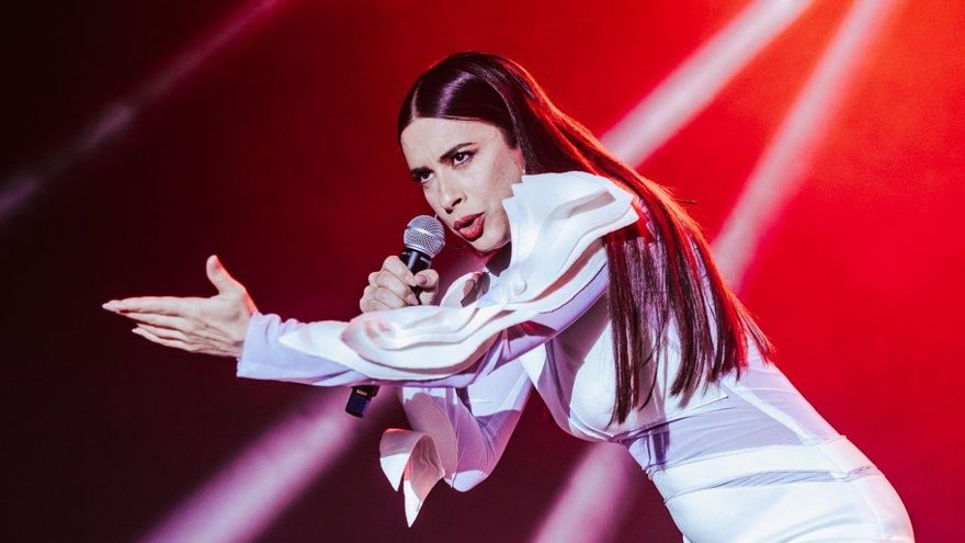 Blanca Paloma, durante la PreParty de Eurovisión en Madrid