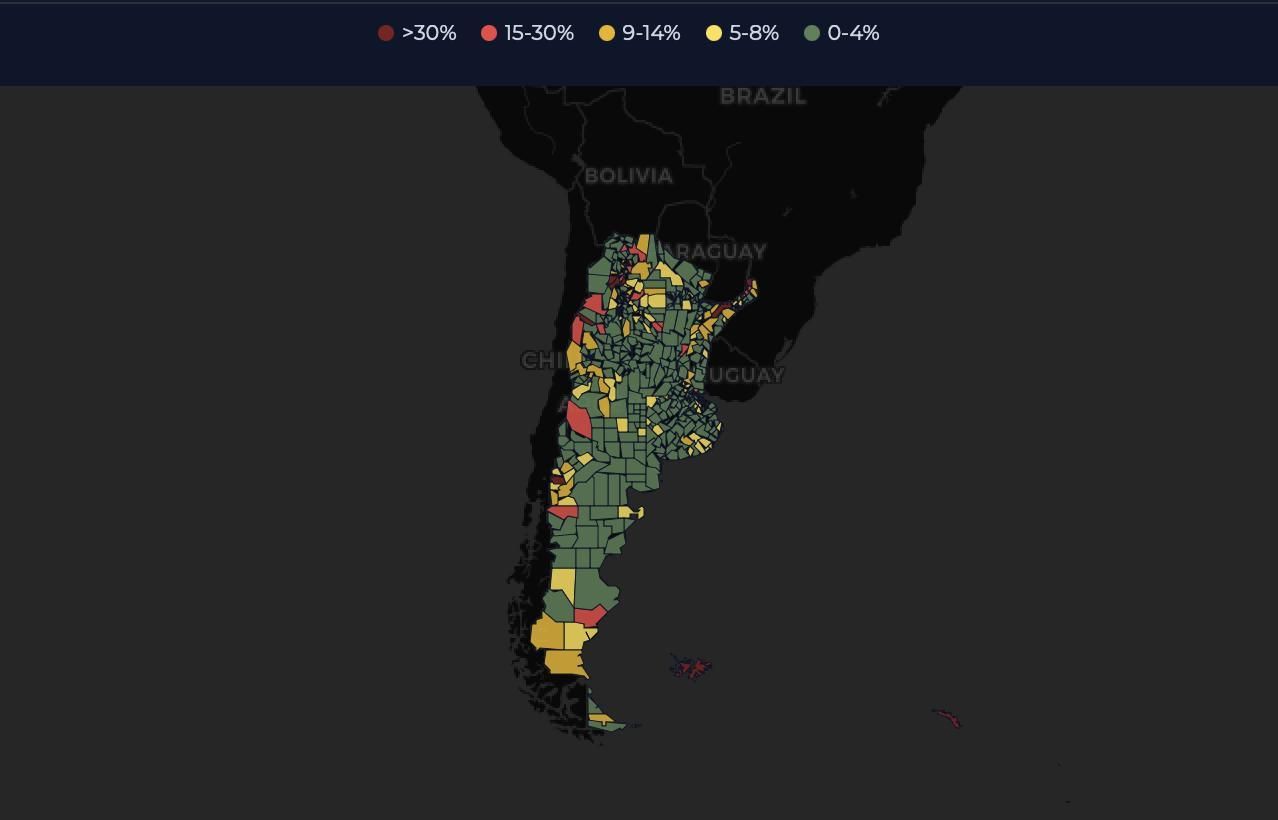 Mapa de Extranjerización de la tierra