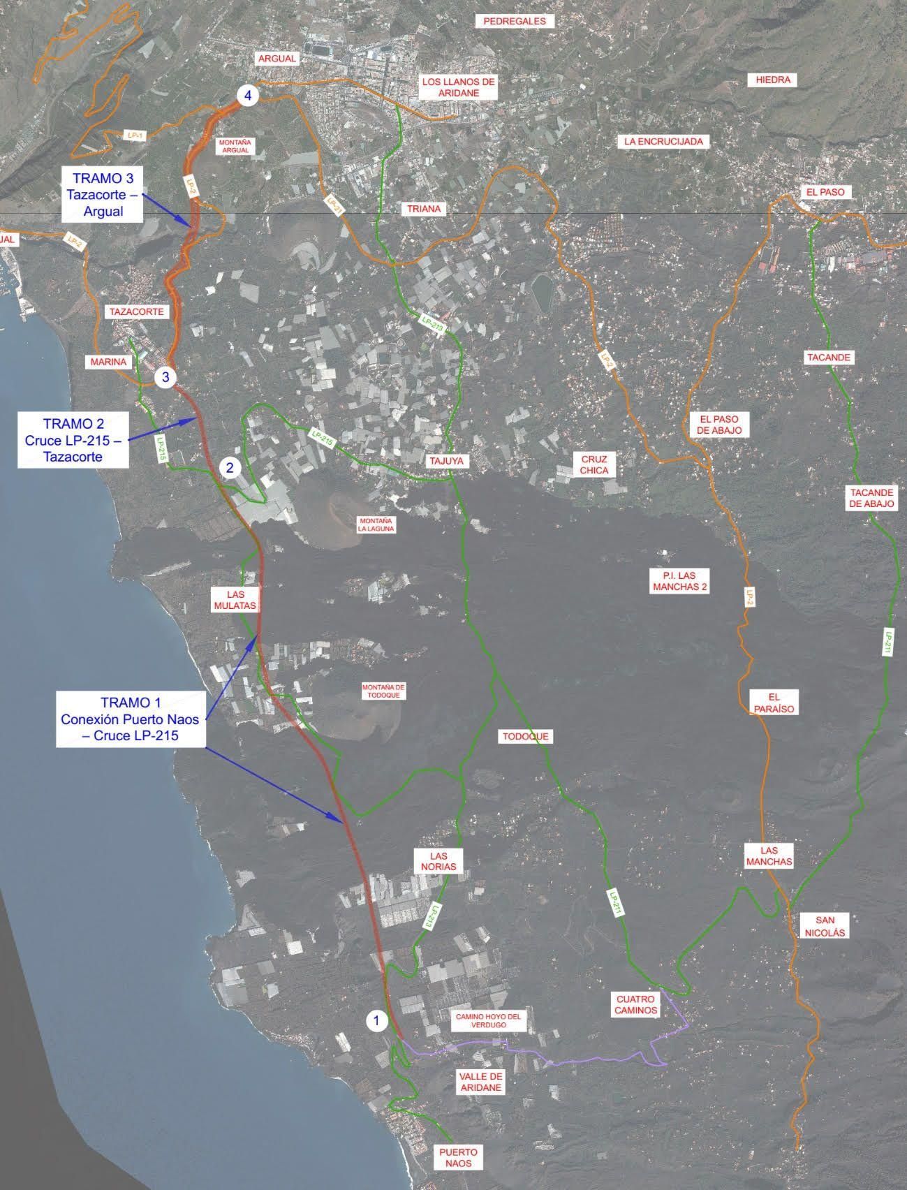 Plano del trazado de las actuaciones previstas.
