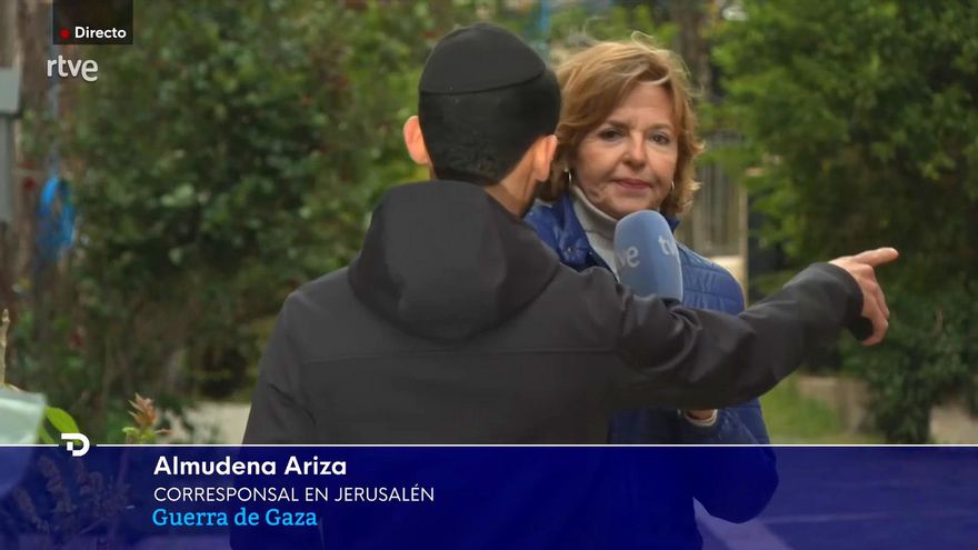 Increpan a Almudena Ariza en Israel en pleno directo para TVE: "No quieren que estemos aquí ni que hablemos de Gaza"