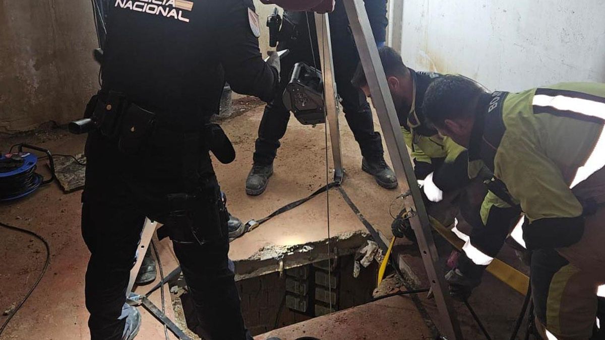 Imagen facilitada por la Policía Nacional del narcotúnel descubierto en Ceuta destinado a introducir toneladas de estupefacientes en España. EFE ***SOLO USO EDITORIAL***