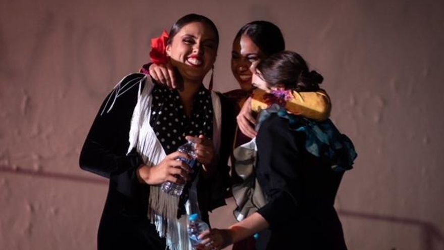 Las tres artistas del espectáculo '3 Bailaoras'