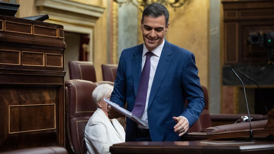 Pedro Sánchez, este jueves en el Congreso