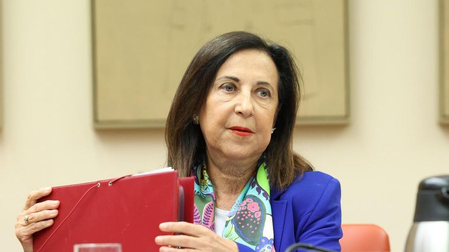 La ministra de Defensa, Margarita Robles, durante una comparecencia ante la Comisión de Defensa en el Congreso de los Diputados, a 25 de agosto de 2026, en Madrid (España). La comparecencia tiene como objeto informar sobre la gestión de sus competencias e