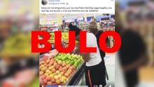 No, este vídeo de dos personas mordiendo fruta en un supermercado no es ni de España ni de Italia. Sucedió en Estados Unidos.