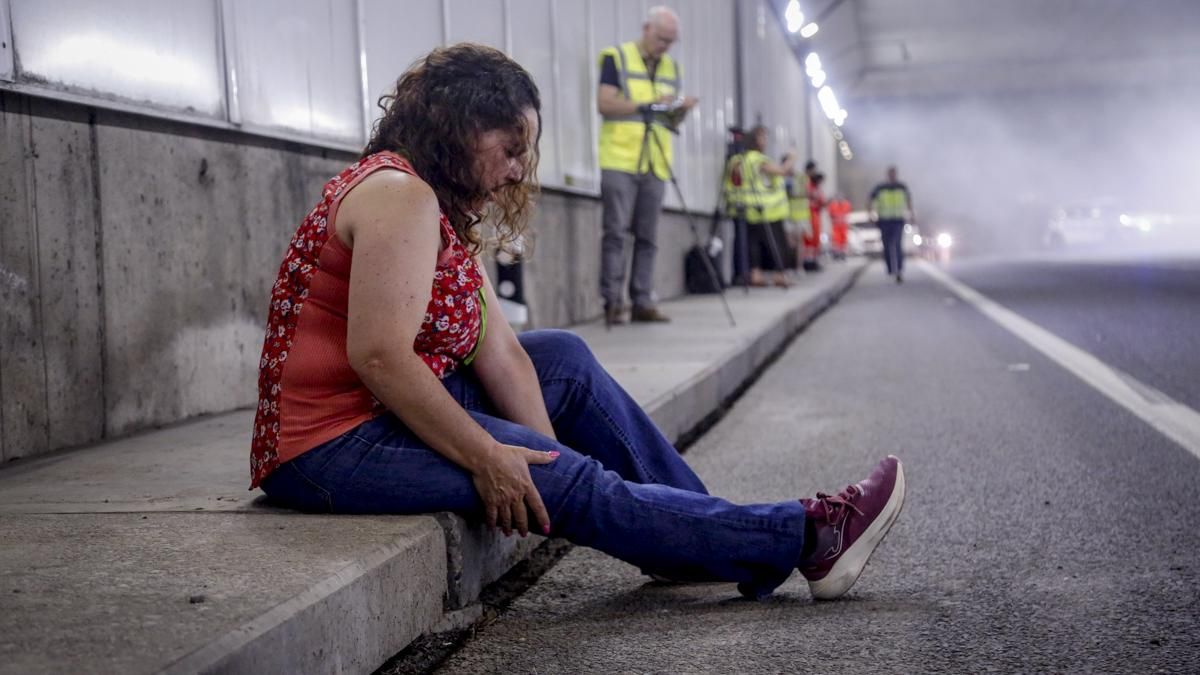 Simulacro de accidente en el túnel de los omeyas
