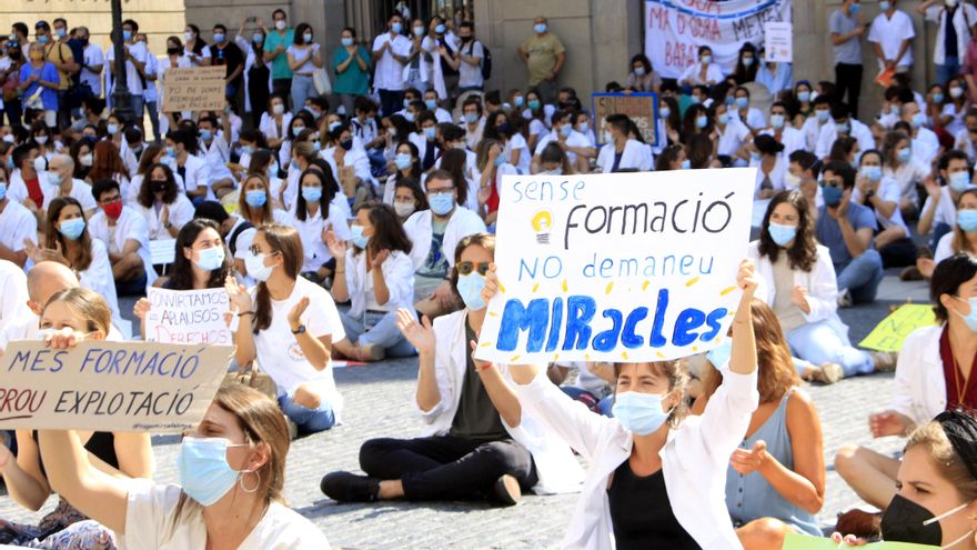 Protesta de los MIR en Plaza Sant Jaume
