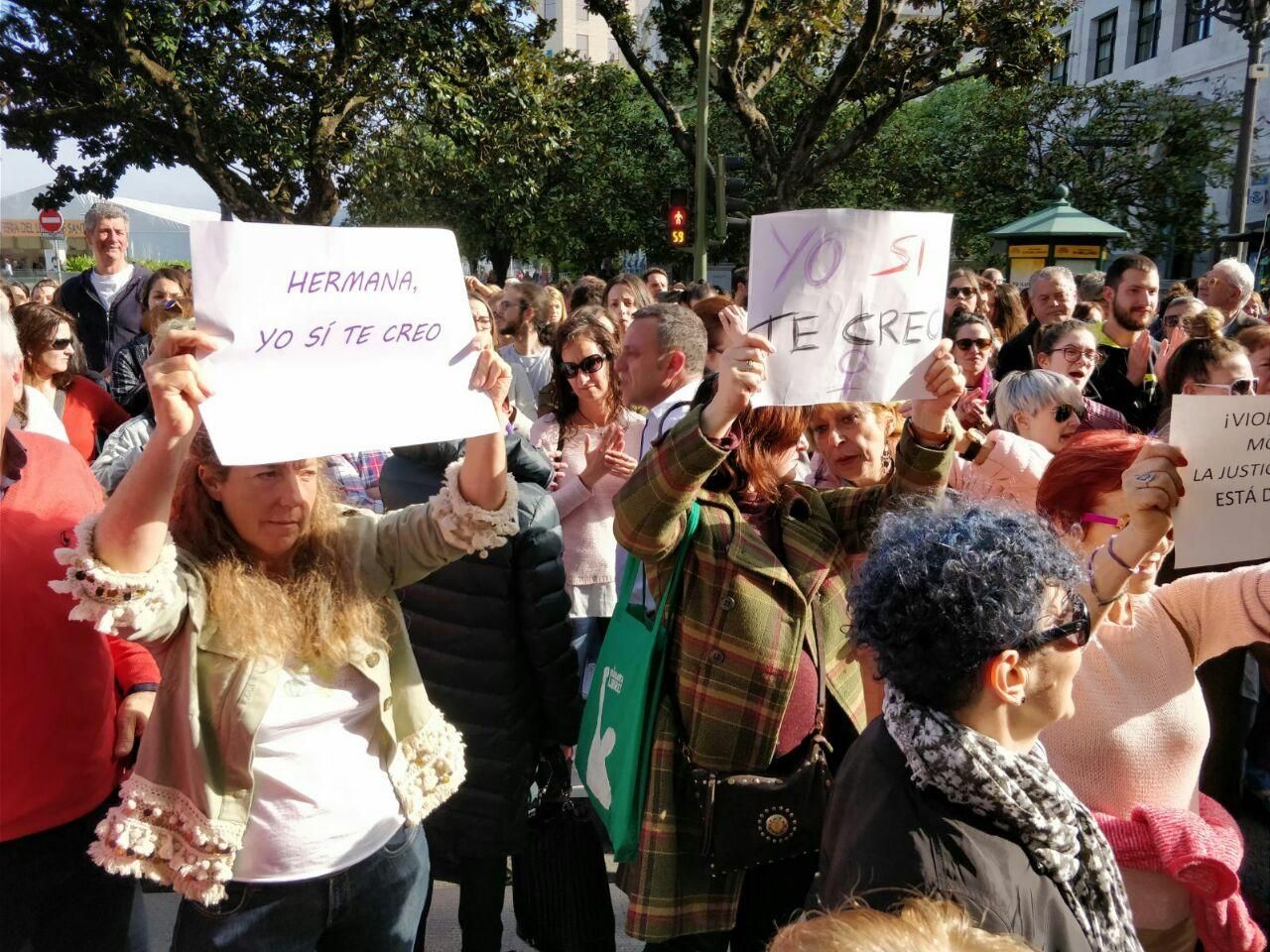 Manifestación en Santander a raíz de la sentencia contra La Manada
