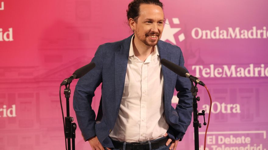 Pablo Iglesias tras el debate electoral en los estudios de Telemadrid. EFE/Juanjo Martín