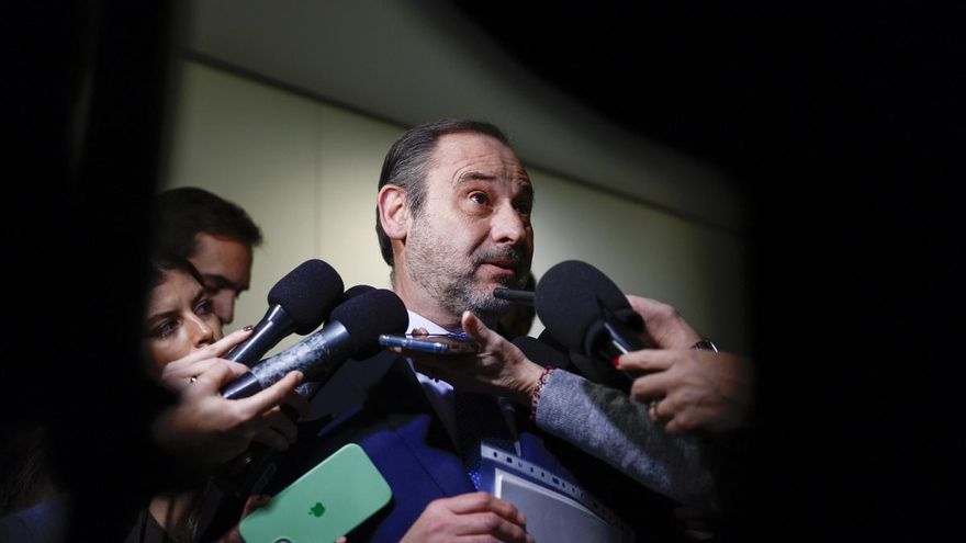 El exministro y exsecretario de Organización del PSOE José Luis Ábalos este lunes en el Congreso