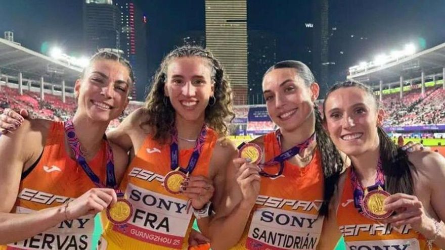 La solanera Paula Sevilla se hace con el oro en relevo de 4x400 metros en el Mundial disputado en China