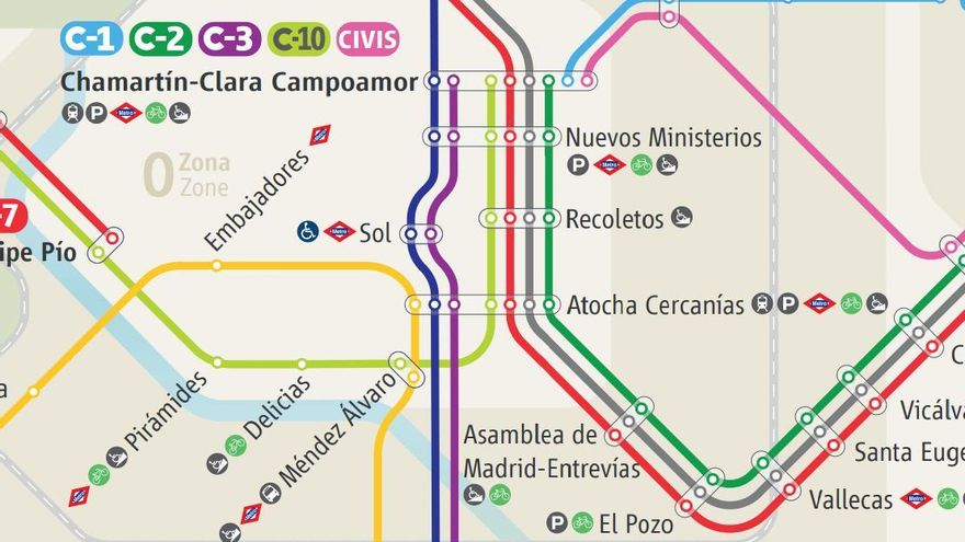 Plano de Cercanías Madrid