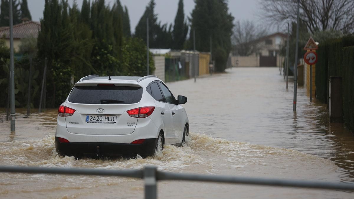 La urbanización Las Cigüeñas, inundada: “Como siga creciendo el Guadalquivir, va a hacer un destrozo”