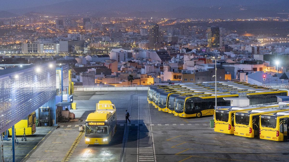 Imagen de archivo de cocheras de Guaguas Municipales de Las Palmas de Gran Canaria.