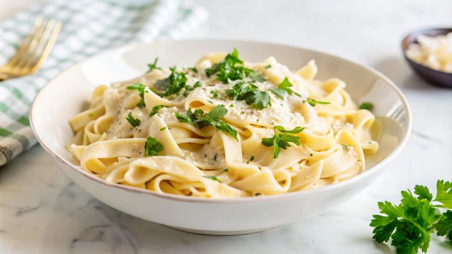 Pasta Alfredo con pollo, langostinos o salmón: tres versiones del plato de origen romano con una salsa más que sabrosa
