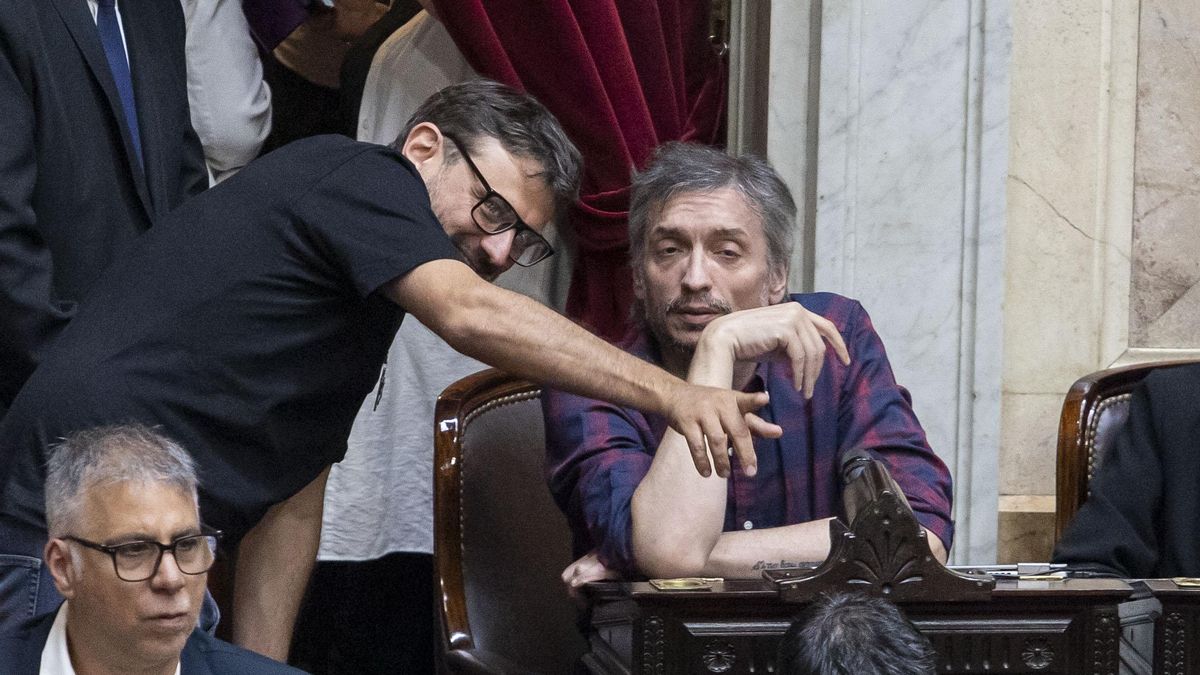 Juan Grabois y Máximo Kirchner en la Cámara de Diputados