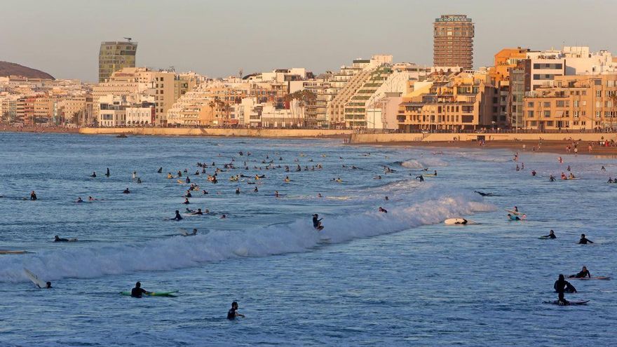 Playa de Las Canteras, en Las Palmas de Gran Canaria