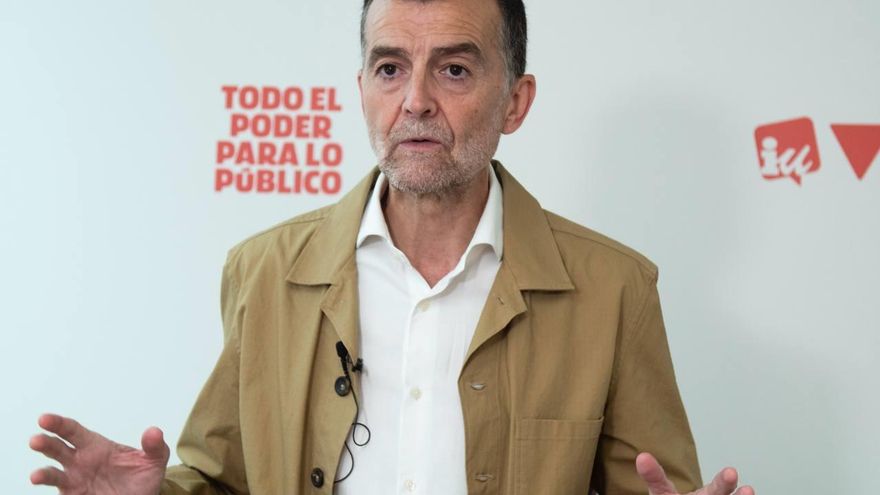 Imagen del líder de IU, Antonio Maíllo, durante una reunión de la Coordinadora Federal de IU, su máximo órgano de dirección.