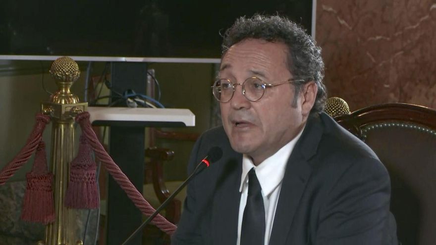 El fiscal general del Estado, Álvaro García Ortiz, durante su declaración ante el Tribunal Supremo (TS), que este miércoles celebra la quinta jornada del juicio que se sigue contra él. El fiscal general del Estado ha concluido este miércoles su declaración en el juicio destacando que "la verdad no se filtra, la verdad se defiende". EFE/Señal Institucional Tribunal Supremo -SOLO USO EDITORIAL/SOLO DISPONIBLE PARA ILUSTRAR LA NOTICIA QUE ACOMPAÑA (CRÉDITO OBLIGATORIO)-