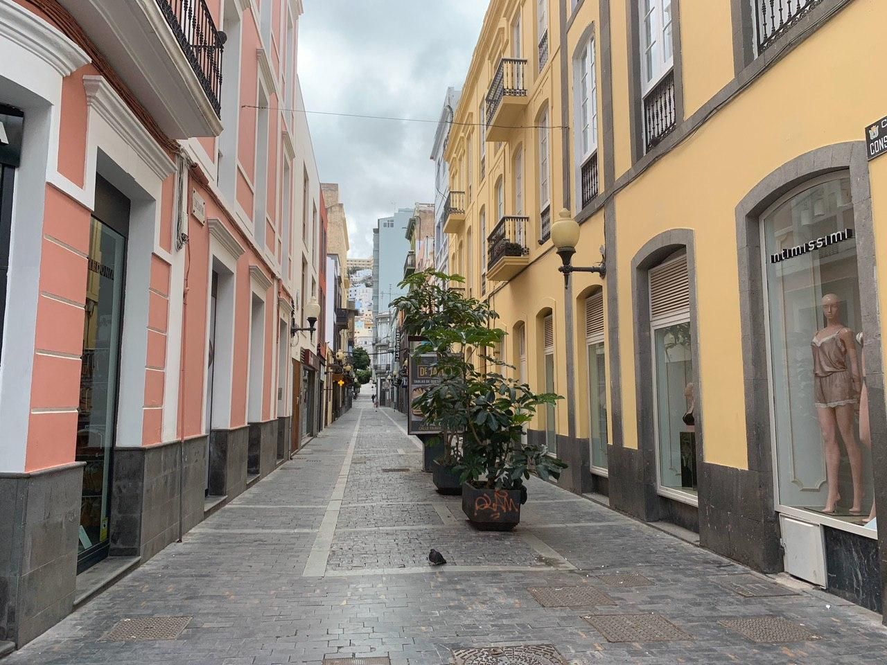Calle vacía en Las Palmas de Gran Canaria.