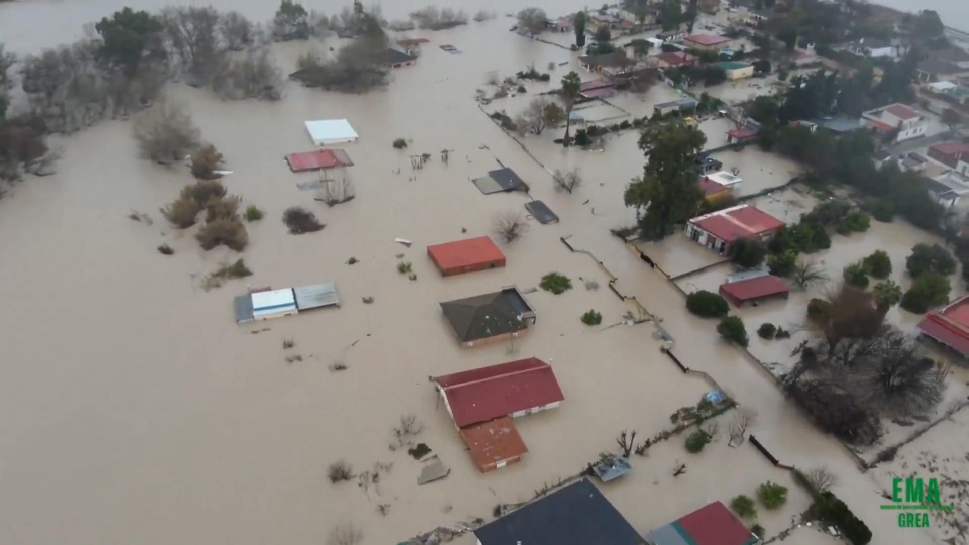 Imágenes aéreas de las parcelas afectadas por las inundaciones en Córdoba