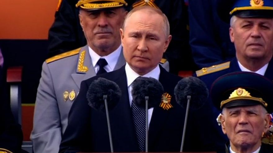 Putin pronuncia su discurso durante las celebraciones del Día de la Victoria.