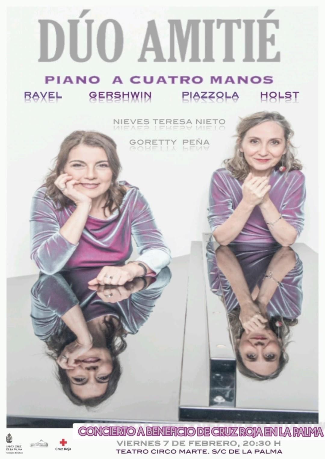 Cartel del concierto del dúo Amitié.