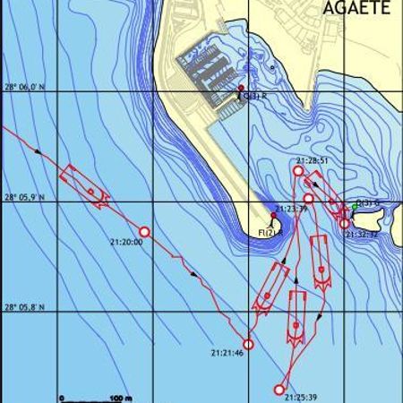 Intentos de atraque al Puerto de Las Nieves del ferry Bentago Expréss el 7 de enero de 2021 hasta encallar en las rocas.