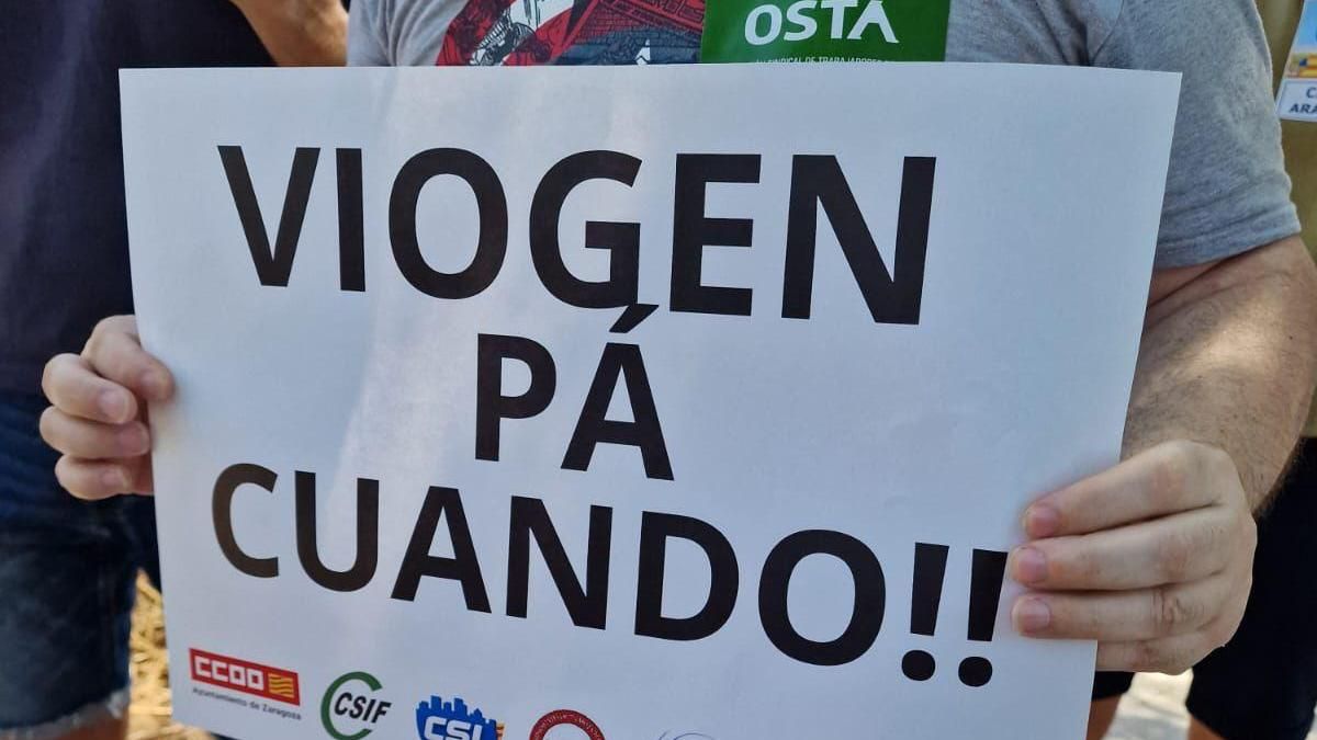 Uno de los carteles que llevaban
