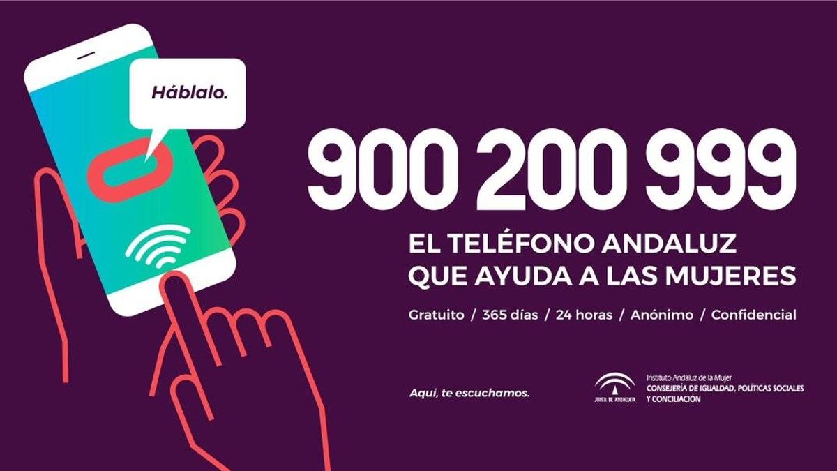 Archivo - Número de teléfono de atención a víctimas de violencia de género. Imagen de archivo.
