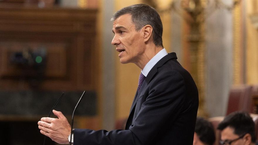 presidente gobierno pedro sanchez interviene pleno extraordinario congreso