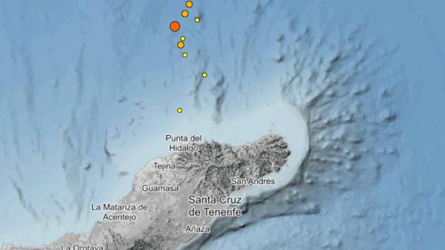Registrados nuevos terremotos en las últimas horas al norte de Tenerife