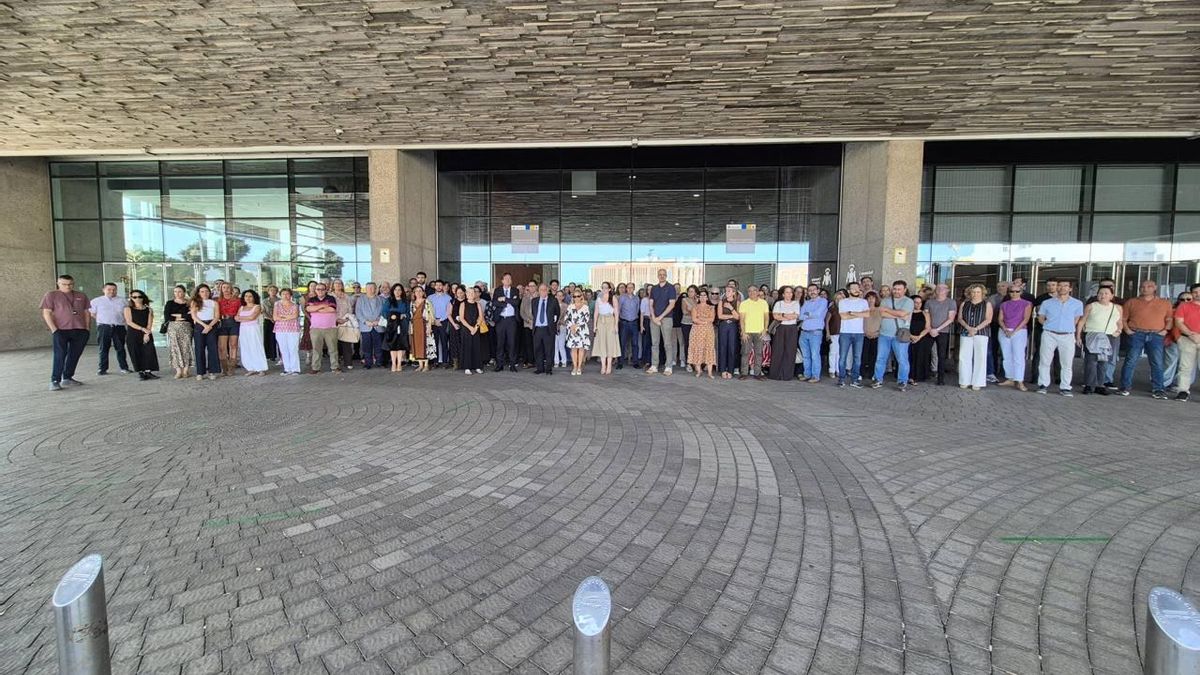 Minuto de silencio este jueves en la sede judicial de Las Palmas de Gran Canaria.