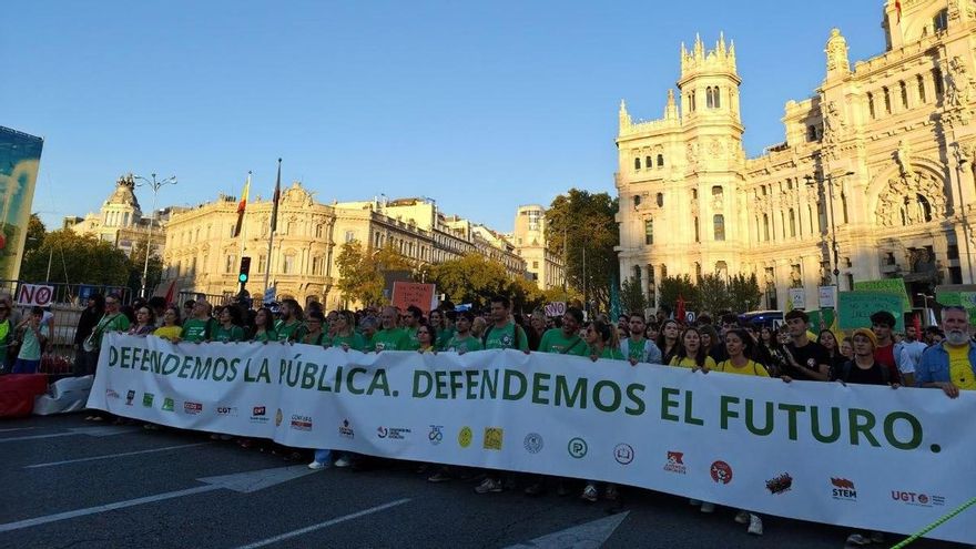 La manifestación por la educación pasa por Cibeles el 14 de octubre de 2026
