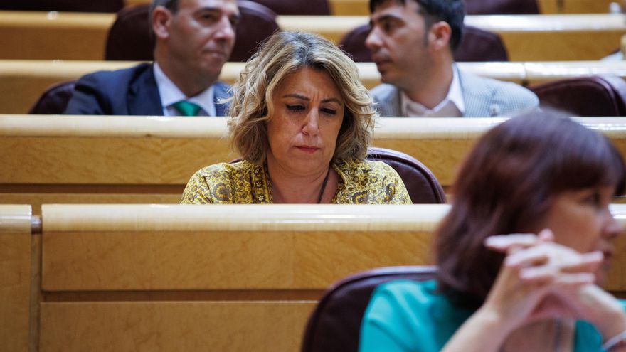 Archivo - La expresidenta de la Junta de Andalucía, Susana Díaz, durante una sesión plenaria, en el Senado, a 21 de junio de 2022, en Madrid (España). (Foto de archivo).