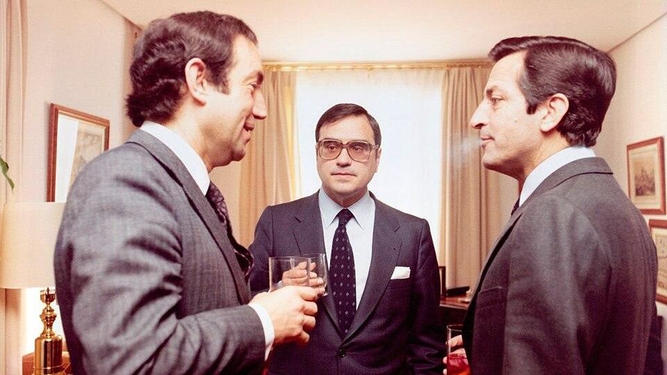 Reunido con Adolfo Suárez en Ajuria Enea en 1980