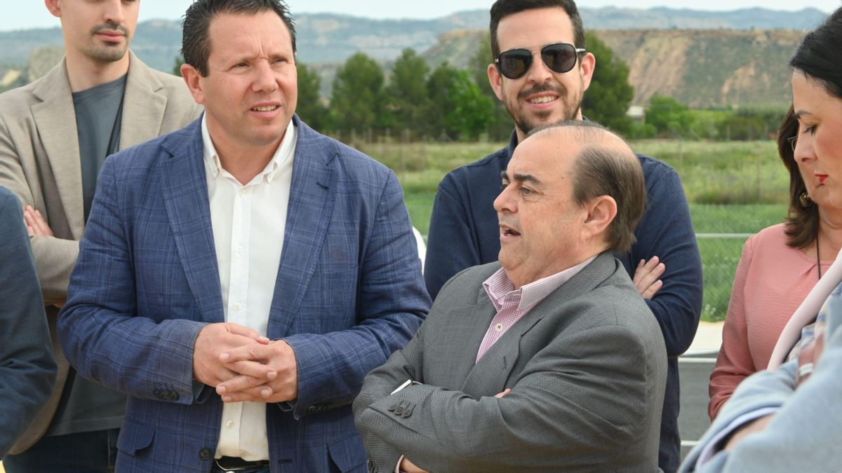 Visita a las obras de la rotonda