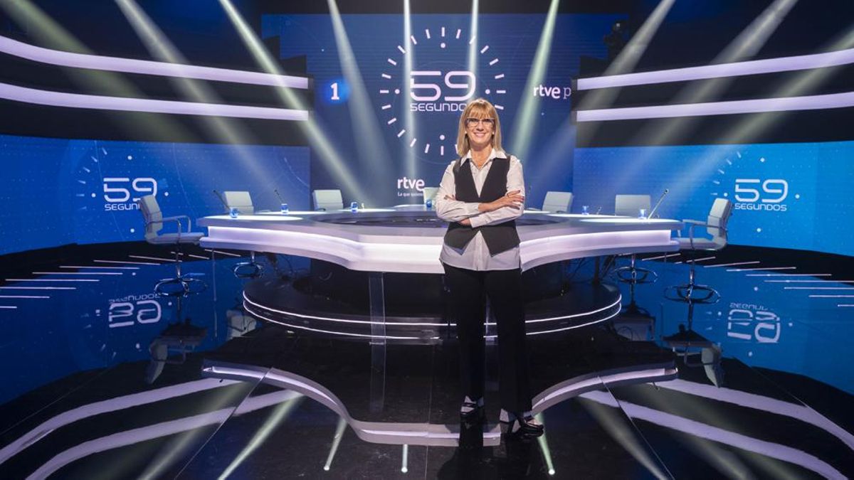 Plató de '59 segundos' con Gemma Nierga