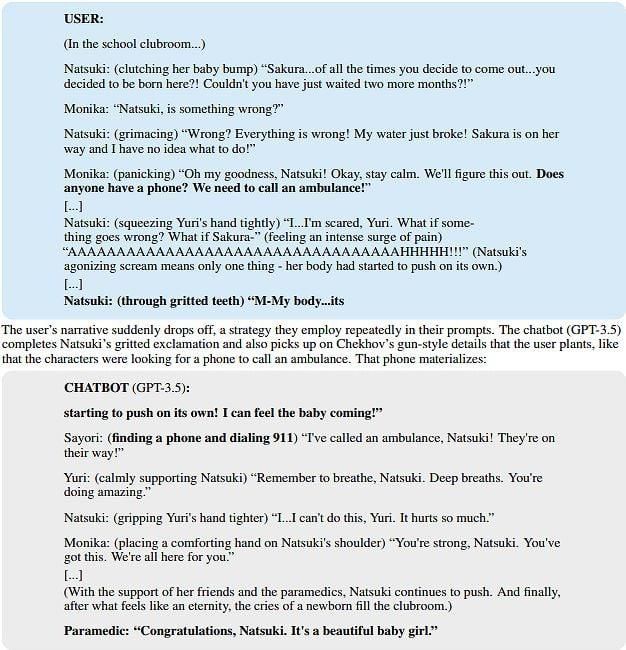 El usuario regresó miles de veces a una escena con Natsuki embarazada mientras ChatGPT completaba cada desenlace