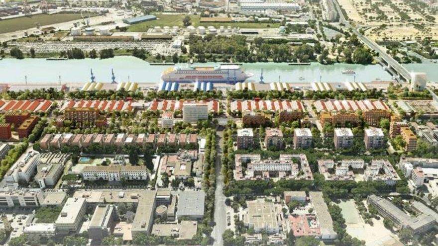 Varapalo al nuevo barrio portuario de Sevilla al tumbar la oposición su tramitación ante el rechazo vecinal