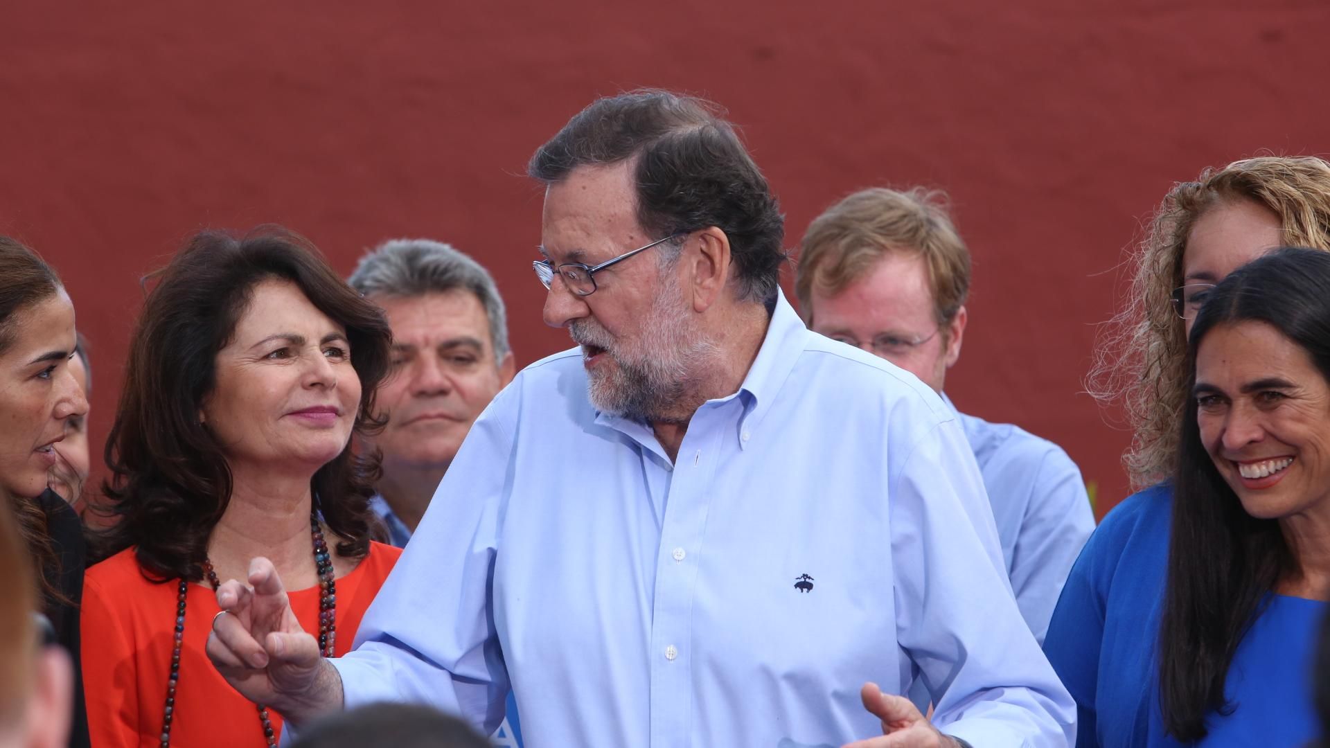 Mitin de Mariano Rajoy en Gran Canaria. (ALEJANDRO RAMOS)