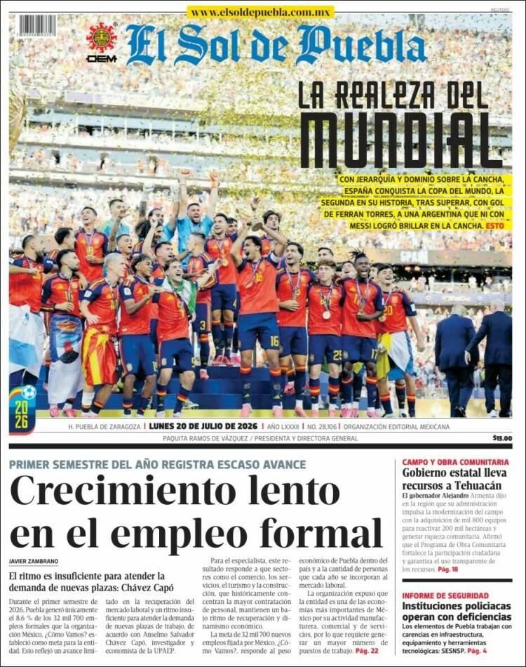Las lágrimas de Messi y el título de España, en las tapas de los diarios del mundo