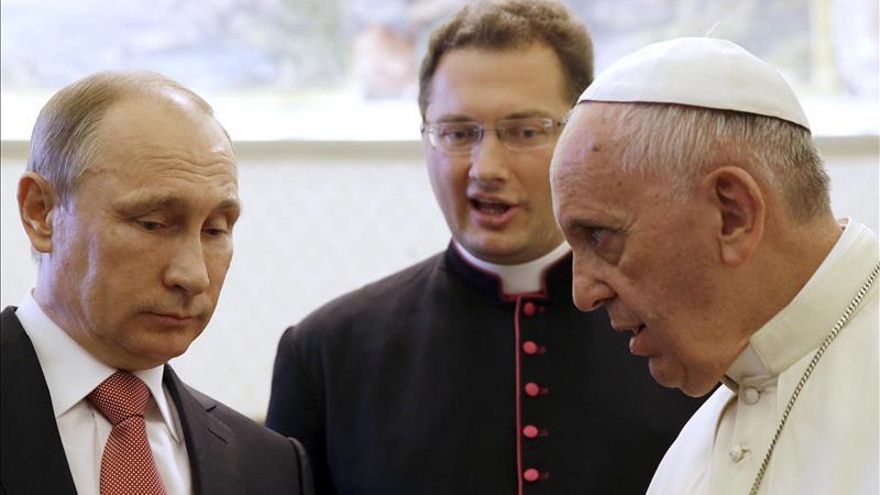 El Papa y Putin tratan la situación en Ucrania y Oriente Medio