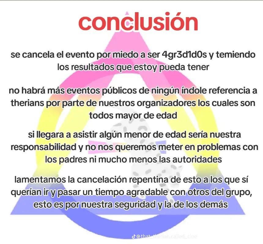 Comunicado del grupo de 'therian' en Córdoba