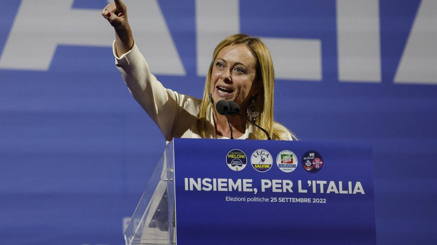 La líder de Hermanos de Italia, Giorgia Meloni.
