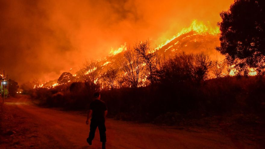 Incendios forestales: así avanza el fuego sobre las sierras de San Luis