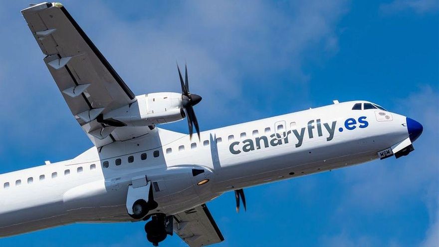 Un avión de Canaryfly.