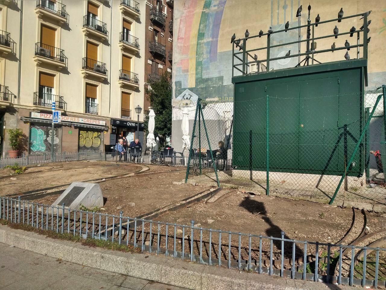 Vista del jardín olímpico, levantado por las obras del Carmen