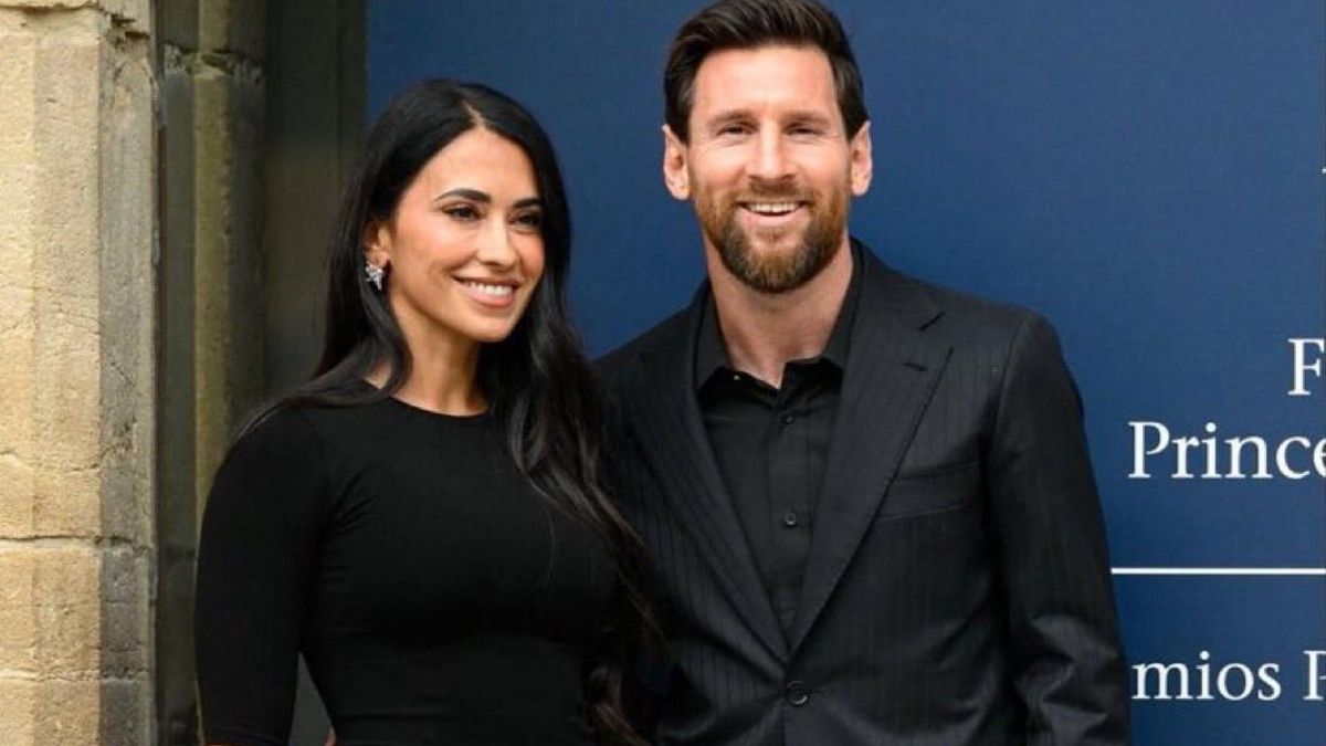 Lionel Messi y Antonella Roccuzzo, en España.
